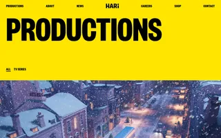 Studio Hari homepage website preview