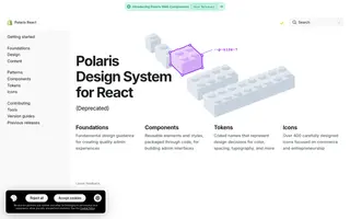 Polaris homepage website preview