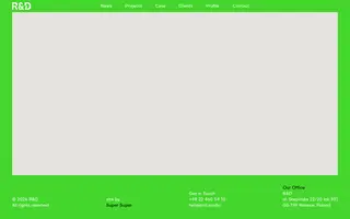 R&D homepage website preview