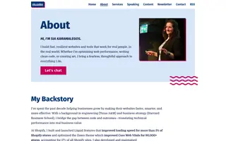 Sia Karamalegos homepage website preview
