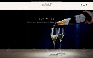 Nyetimber homepage website preview