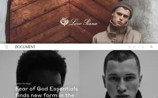 Document Journal homepage website preview