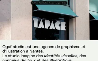 Ogaf Studio homepage website preview
