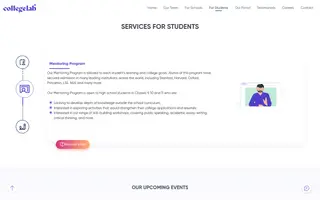 Collegelab homepage website preview