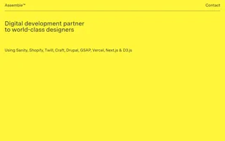 Assemble Studio homepage website preview