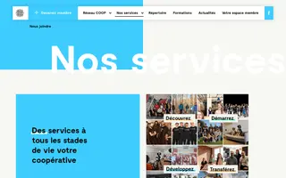 Réseau COOP homepage website preview
