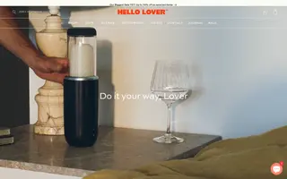 Hello Lover homepage website preview