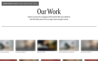 Dazed Studio homepage website preview