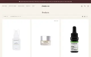 Cheeks + Co homepage website preview