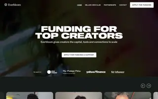 Everbloom homepage website preview