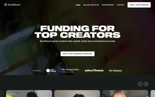 Everbloom homepage website preview