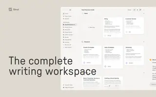 Strut homepage website preview