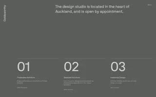 Goldsworthy homepage website preview