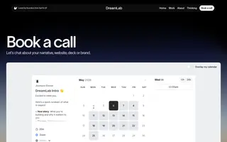 DreamLab homepage website preview