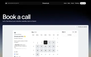 DreamLab homepage website preview