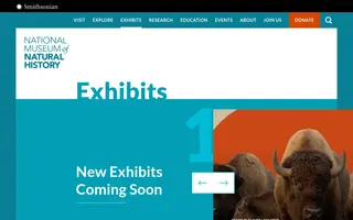 National Museum of Natural History homepage website preview