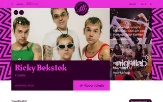Ancienne Belgique homepage website preview