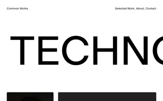 Common Works homepage website preview