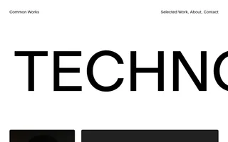Common Works homepage website preview