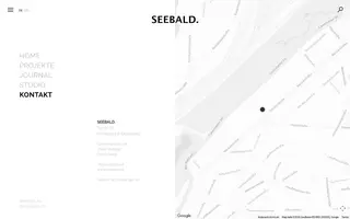 SEEBALD. homepage website preview