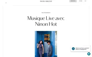 La Tour d'Argent homepage website preview