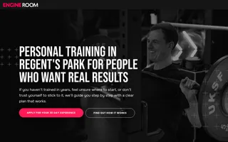 Engine Room homepage website preview