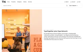 Type Network homepage website preview