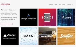 Lexicon homepage website preview