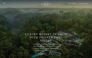 Samsara Ubud homepage website preview