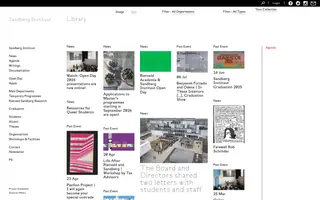 Sandberg Instituut homepage website preview