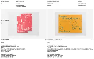 AR/GE Kunst homepage website preview