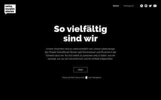 Swiss Muslim Stories homepage website preview