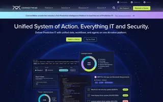 ConnectWise homepage website preview