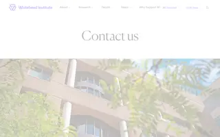 Whitehead Institute homepage website preview