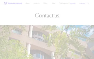Whitehead Institute homepage website preview