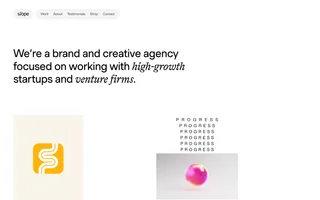 Slope homepage website preview