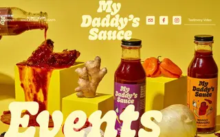 My Daddy's Sauce homepage website preview