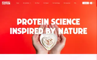 Standing Ovation homepage website preview