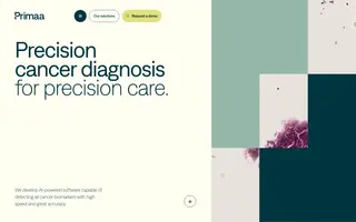 Primaa homepage website preview