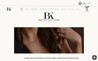 Brandon Knaster Jewelry homepage website preview