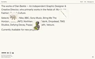 Dan Barkle homepage website preview