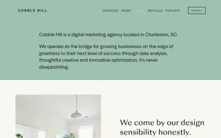 Cobble Hill homepage website preview