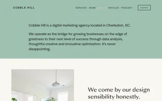 Cobble Hill homepage website preview