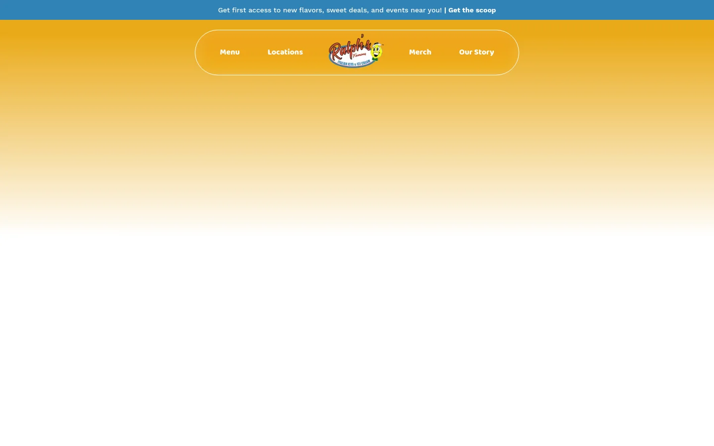 Ralph's Famous About Us desktop website screenshot
