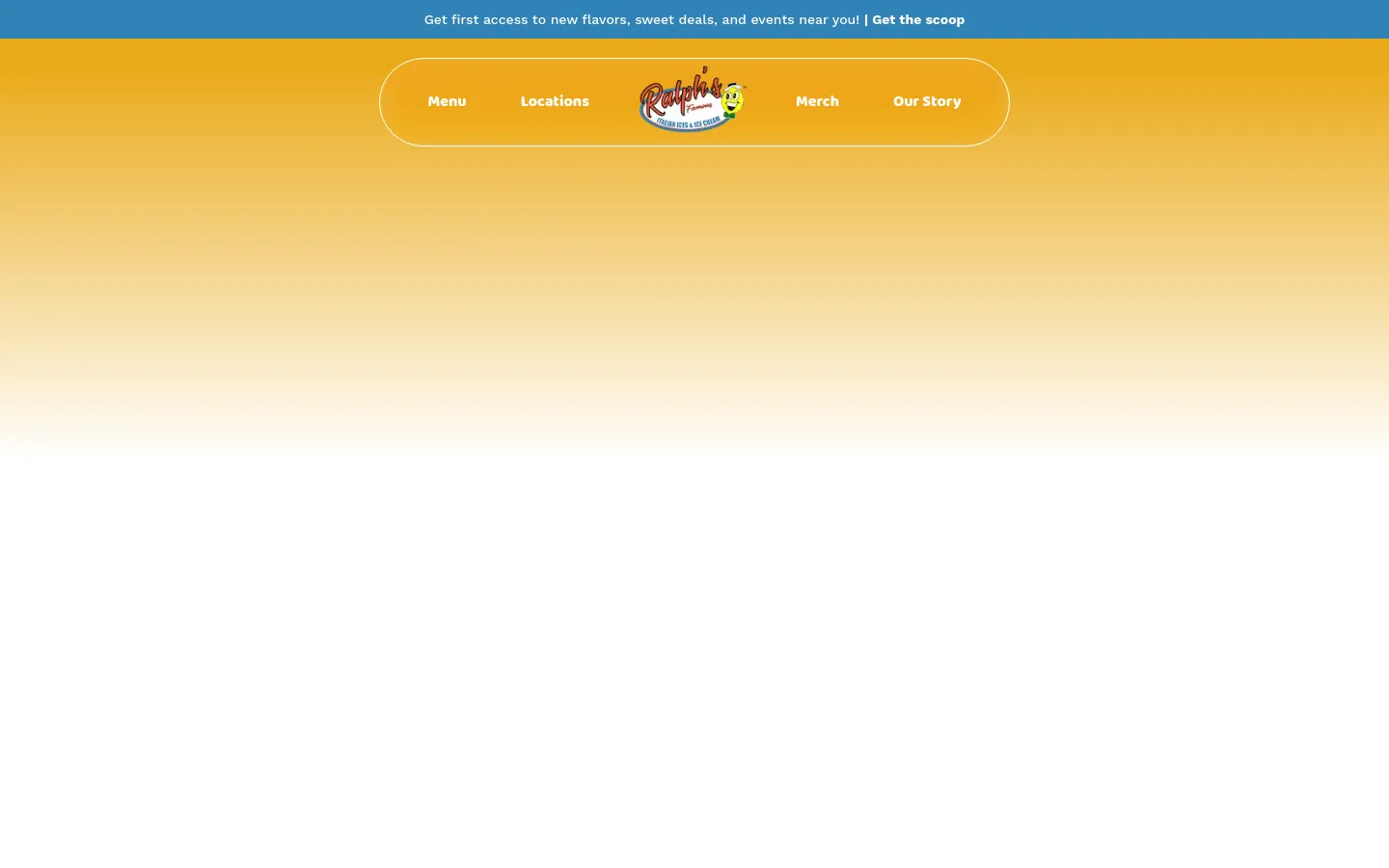 Ralph's Famous About Us desktop website screenshot