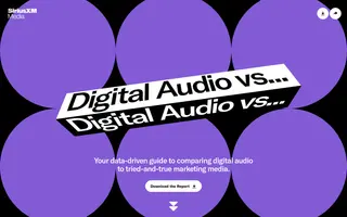 SiriusXM Audio Report homepage website preview