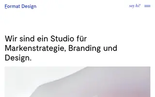 Format Design homepage website preview