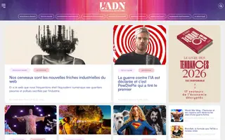 L'ADN homepage website preview