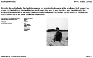 Raphael Malcuit homepage website preview