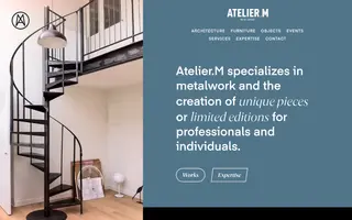 Atelier.M homepage website preview
